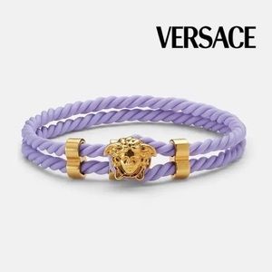 New! VERSACE Medusa Logo Braided Rope Bracelet